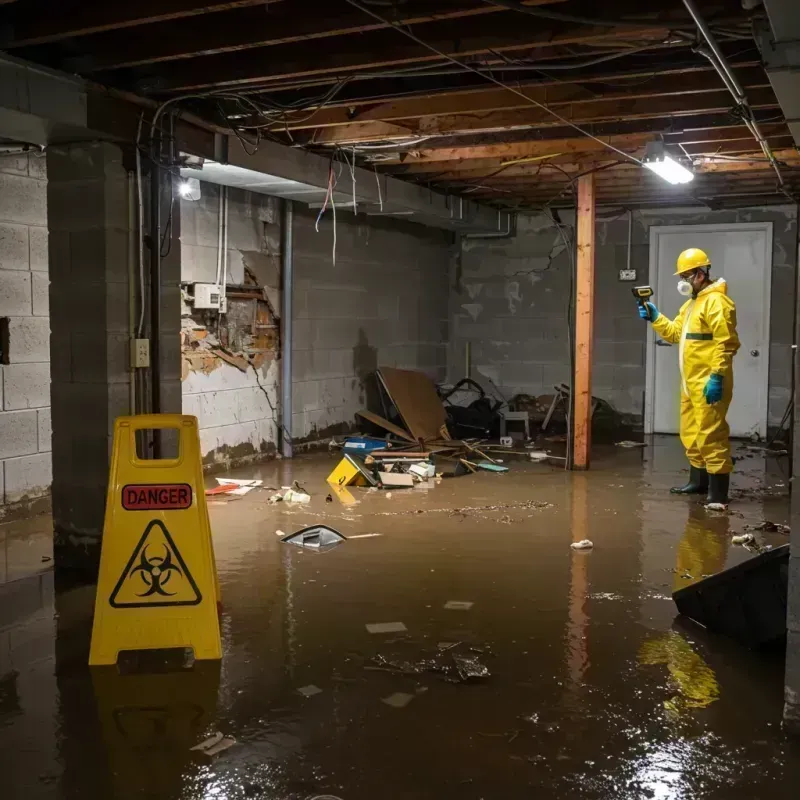 Flooded Basement Electrical Hazard in Madison, GA Property